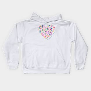 Thankful Grateful Blessed Kids Hoodie